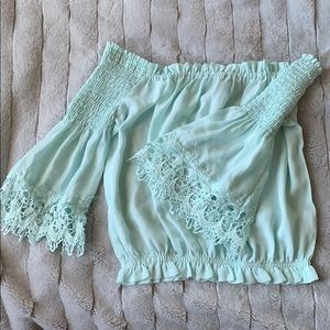 Off the shoulder crop top